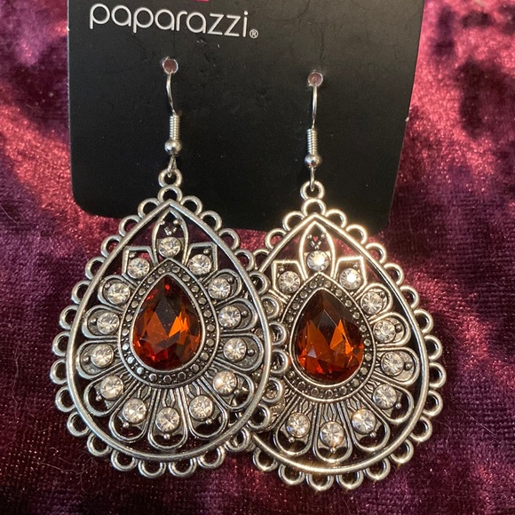 paparazzi Jewelry - Teardrop Amber Earrings